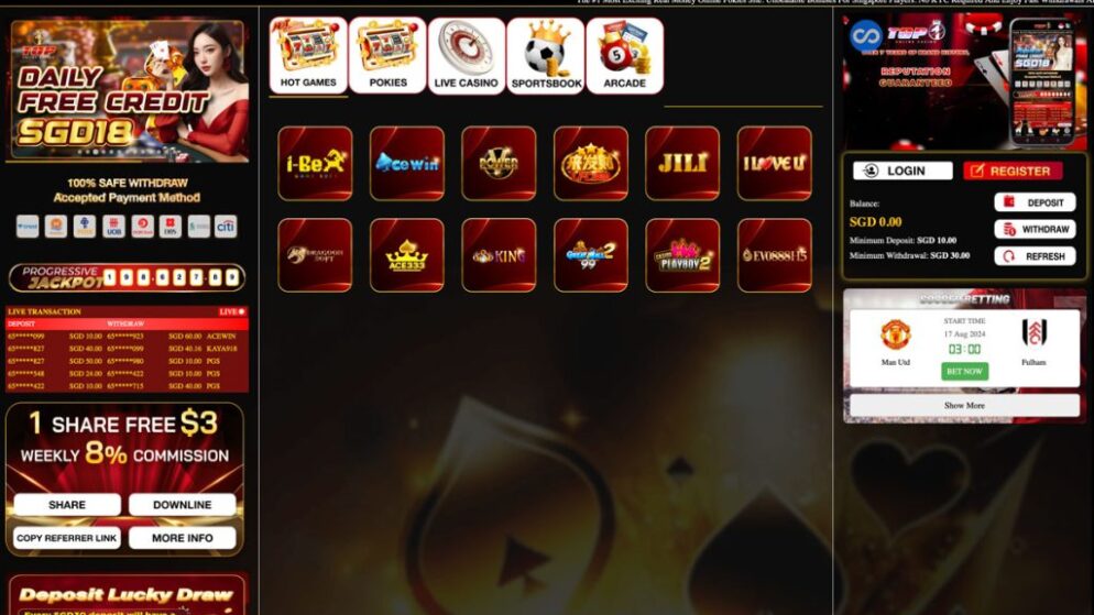 TOP1SG Free Credit Casino Download