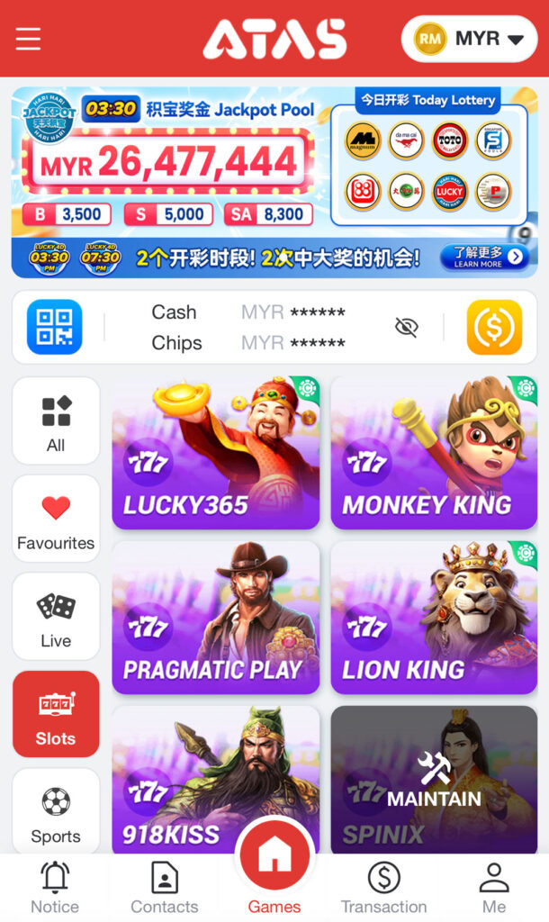 Atas Casino Login